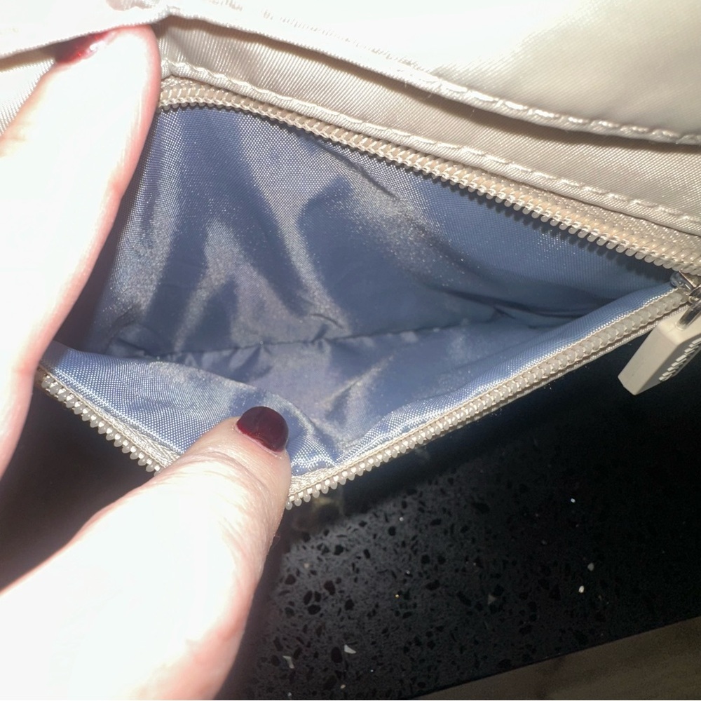 IHKWIP Nylon Multi-Pocket Everyday Essentials Crossbody Bag Tan Beige 2 straps - Picture 6 of 16